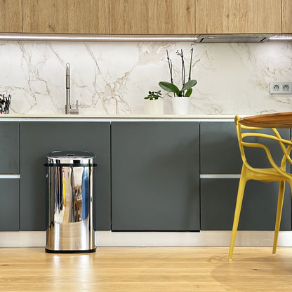Automatischer Kücheneimer 42L LARGO aus Edelstahl mit Umreifung