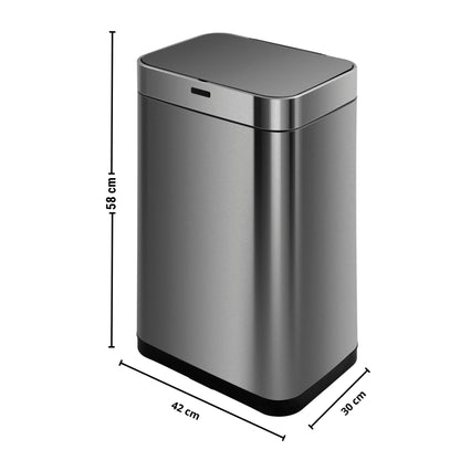 Poubelle de cuisine autoatique design 60L DAYTONA en acier INOX avec Poubelle de cuisine autoatique design 60L DAYTONA en acier INOX avec